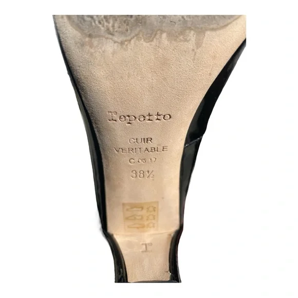 Repetto Electra Mary Jane Pumps Black Patent Leather Size 38.5 - Picture 6 of 8